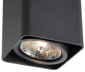 Faretto da superficie di design nero GU10 70mm orientabile e inclinabile - Vox