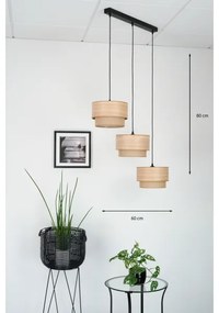 Brilagi - Lampadario a cavo MONTANA BOHO 3xE27/15W/230V marrone/nero