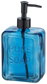 Dispenser per sapone in vetro blu Pure - Wenko