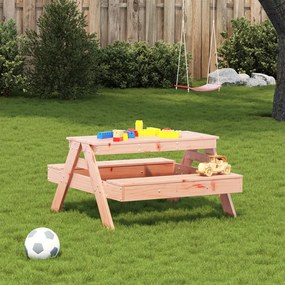 Tavolo da picnic per bambini 88x97x52 cm legno massello douglas