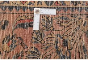 Antik Medaglione Floreale Rosso Antico Blu Scuro 165x195 Cm
