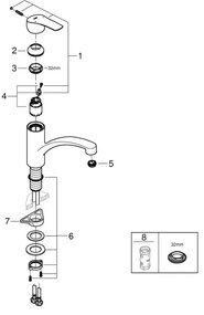 GROHE 30530002 - Miscelatore per cucina START cromo lucido