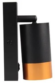 Faretto da parete 1xGU10/35W/230V nero/oro