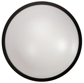 Plafoniera 2xE27 Nera IP44 - Ø330mm da soffitto e parete