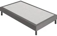 Letto Sommier Piazza e Mezza 120x200 Grigio Rivestito - Resistente fino a 120 Kg per Persona