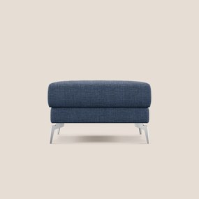 Star Pouf con piedini alti in tessuto impermeabile morbido intreccio T06 blu