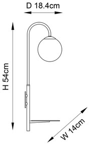Endon 92726 - Lampada da parete HALO 1xG9/3W/230V nera