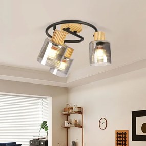 Brilagi - Faretto HYGGE 3xE14/15W/230V legno di Hevea/fumé