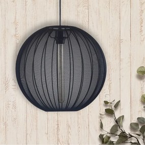 Lampadario a sospensione con filo SENSAI 1xE27/20W/230V diametro 40 cm nero