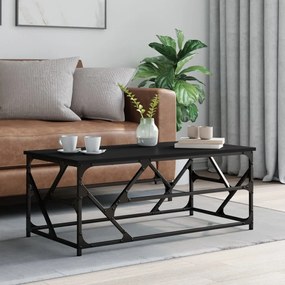 Tavolino Salotto Nero 100x50x40cm Legno Multistrato /