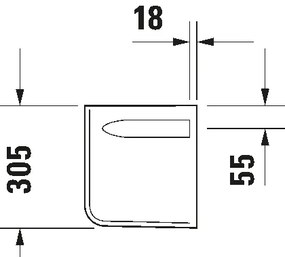 Duravit 8571800002 - Copertura per sifone D-CODE 30x26,8 cm ceramica/bianco lucido