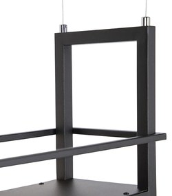 Lampada a sospensione intelligente nera incl. WiFi A60 - Cage Rack