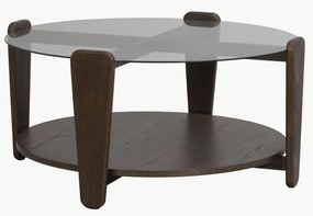 Tavolino da salotto rotondo in legno di quercia Arran