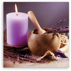 Quadro su tela, Spa Lavender Candle