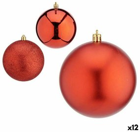 Set di palline di Natale Rosso Plastica 10 x 10 x 60 cm (12 Unità)