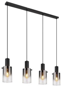 Globo 15907-4H - Lampadario a sospensione con filo FLORENTINA 4xE27/40W/230V nero