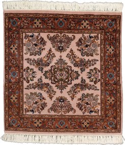 Bidjar Tappeto 90 x 90 Beige (Indian) Annodato A Mano