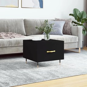 Tavolino Da Salotto Nero 50x50x40 Cm İn Legno Multistrato /