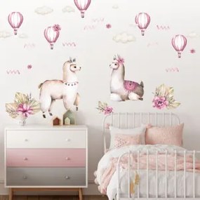 Adesivi murali - Alpaca in rosa | Inspio