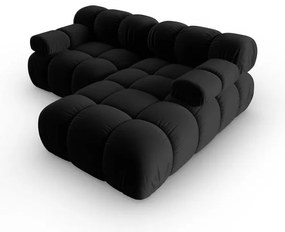 Divano angolare in velluto nero (angolo destro) Bellis - Micadoni Home