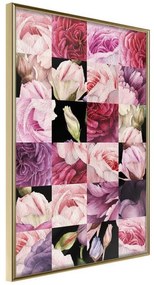 Poster  Floral Jigsaw  Cornice Quadri Cornice d'oro, Larghezza x Altezza Home decor 40x60