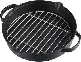 Padella in Ghisa con Griglia in Acciaio Inossidabile, Pentola Larga e Rotonda per bbq, ø 31,6 cm - Campingaz
