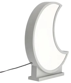 Lampada da tavolo LED per bambini MOON LED/12W/230V grigia