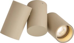 Faretto da soffitto moderno 2 luci orientabile tortora - Michael