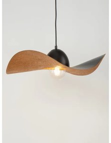 Lampadario a sospensione con filo KAPELLO 1xE27/60W/230V diametro 55 cm nero/rame