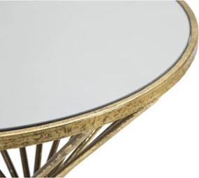 Tavolino rotondo da caffè Hypnos Ø42X50 cm con piano in vetro