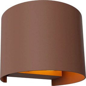 Applique LED 12W Bidirezione Curvo IP65 CCT con LED OSRAM - Corten