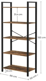 Libreria NAVARO marrone/nera