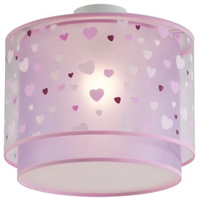 Plafoniera per bambini rosa con cuori - Harrie in Love