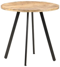 Tavolo Da Pranzo 80 Cm İn Legno Di Mango Grezzo /