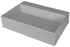 Deante CQR_SU6M - Lavabo da appoggio CORREO 40x60 cm granito/grigio metallico