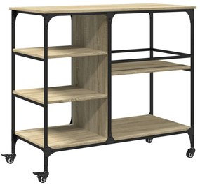 Carrello cucina rovere sonoma 100x48x89,5 cm legno multistrato