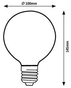 Rabalux 79077 - Lampadina LED FILAMENT G95 E27/4W/230V 1800K