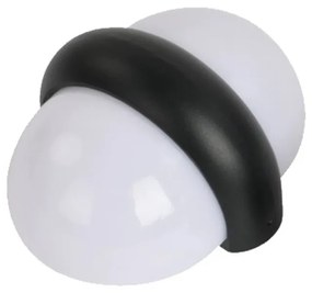 Applique Led da parete Globe 10W Nero IP54 Bianco caldo 3000K M LEDME