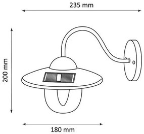 Applique a LED solare LED/0,5W/1,2V IP44 bianco