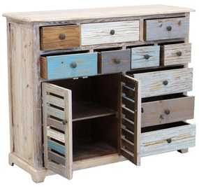 COLORWOOD - credenza multicassetto in legno colorato