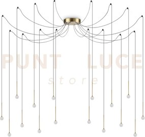 Lucciola lampadario a sospensione led 3000k 16w  1300 lm ottone