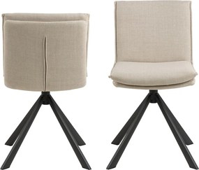 Sedia da pranzo crema Flynn - Actona