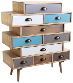 ADELINE - mobiletto 10 cassetti in mdf multicolor