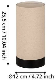Eglo 900861 - Lampada da tavolo FENIGLIA 1xE27/40W/230V