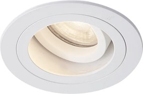 Faretto da incasso moderno bianco orientabile e inclinabile IP44 - Chuck