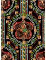 Mindthegap Carta da parati Venetian Ornament - Black/ Red/ Green