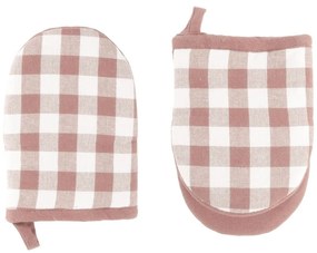 Set di guanti da forno in cotone 2 pz Gingham – Tiseco Home Studio