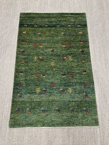 Gabbeh Tappeto persiano 130x80 Verde (Iran) Annodato A Mano