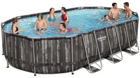 Piscina Ovale Con Telaio E Pompa Filtro 610x366x122h 5611r