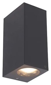 Lampada da parete smart grigia in plastica con 2 Wifi GU10 - Baleno